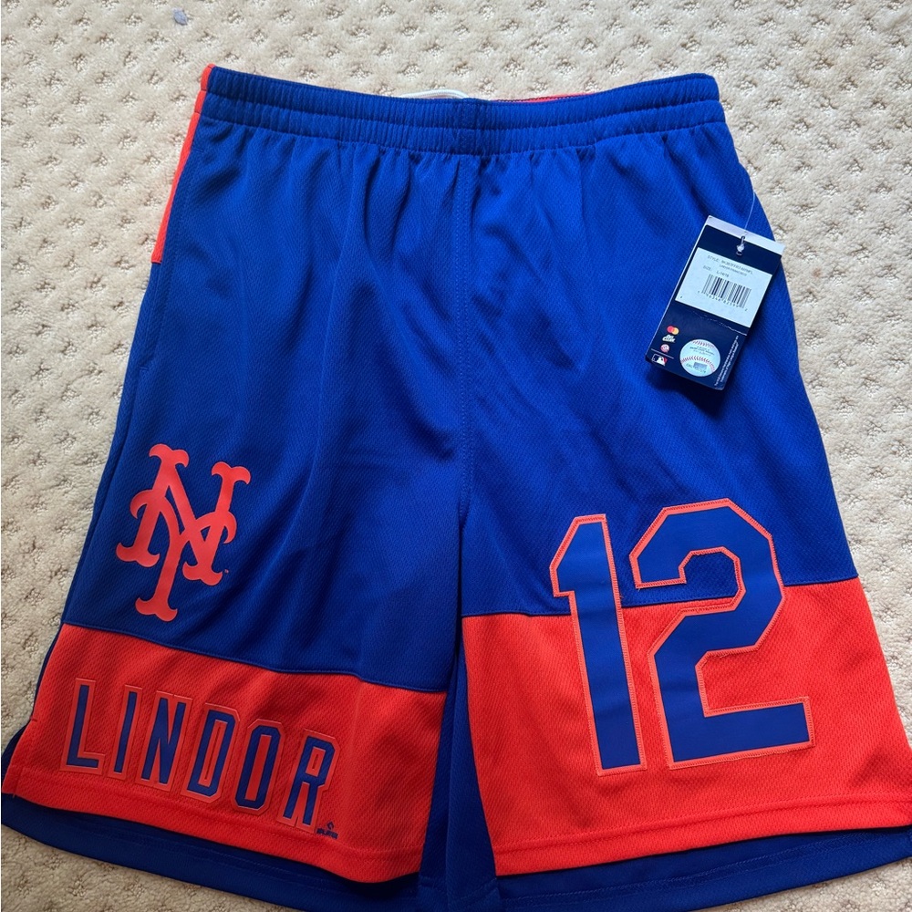 NY METS youth L #12 Lindor shorts